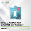 90PAI [ TC02 ]  2.4A Mini Fast 2.4A USB Car Charger – Grey